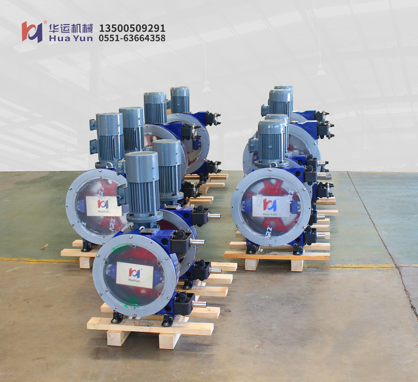 華運機械一批出口美國軟管泵制造完成